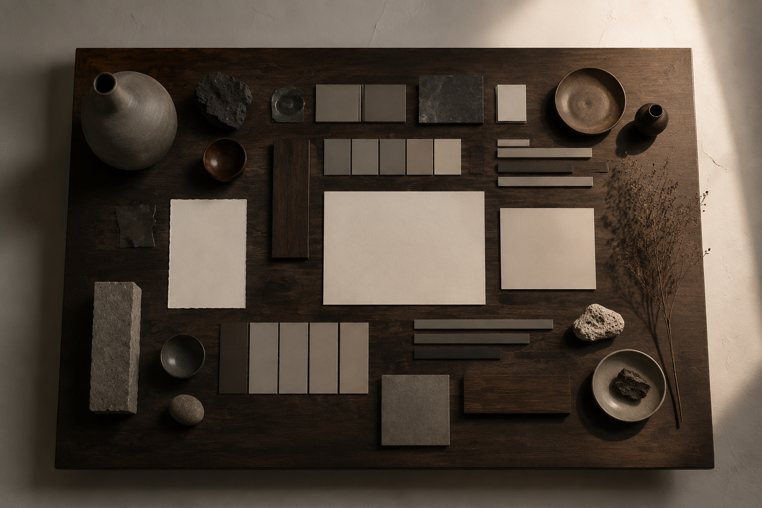Digital composition board with texture swatches